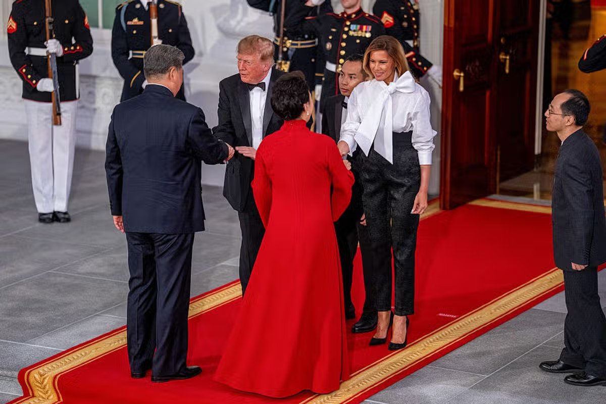 Donald Trump Peng Liyuan Xi Jinping Melania Trump