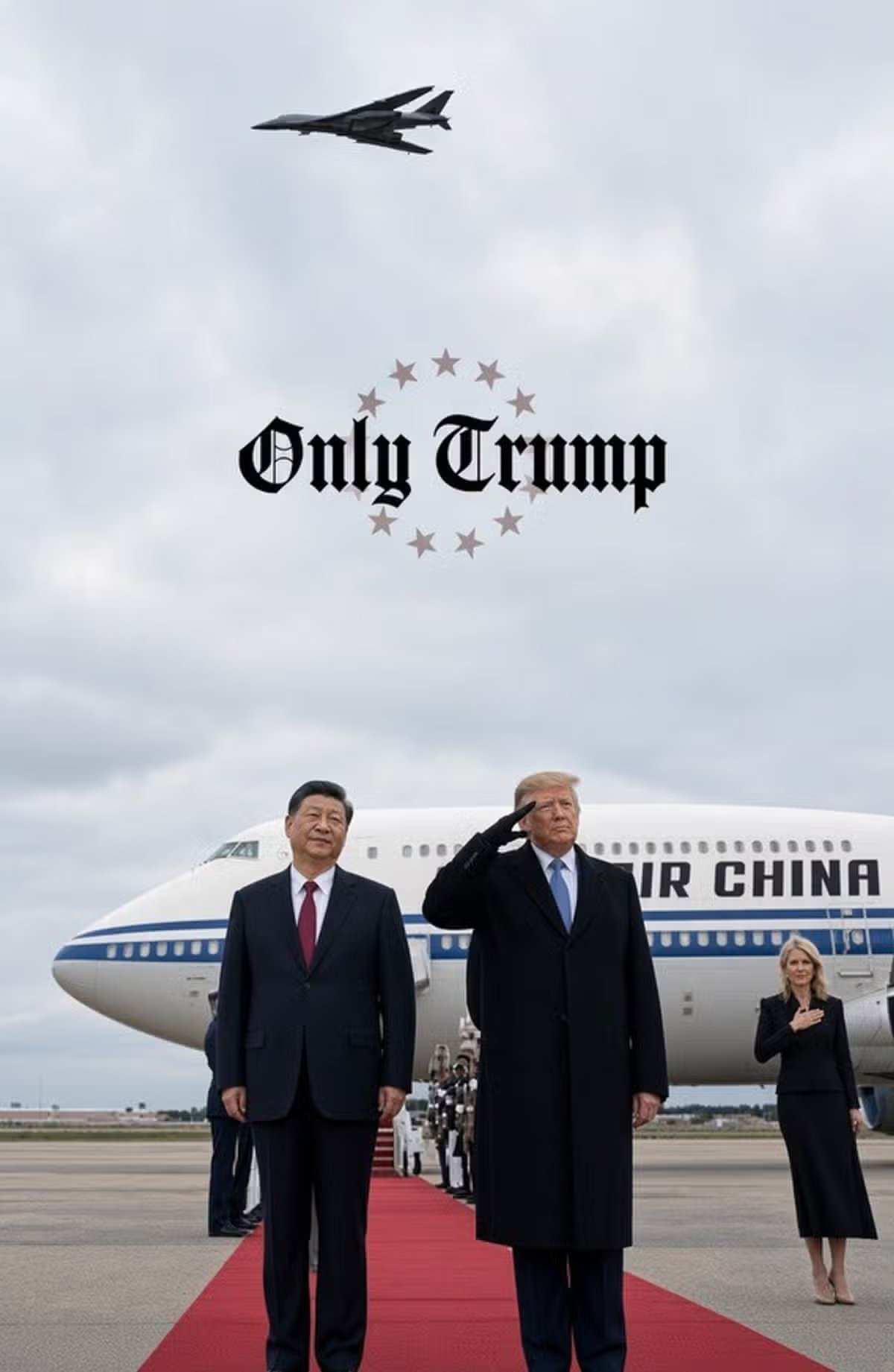 Uno de los guantes de Trump también parece haber sido removido digitalmente