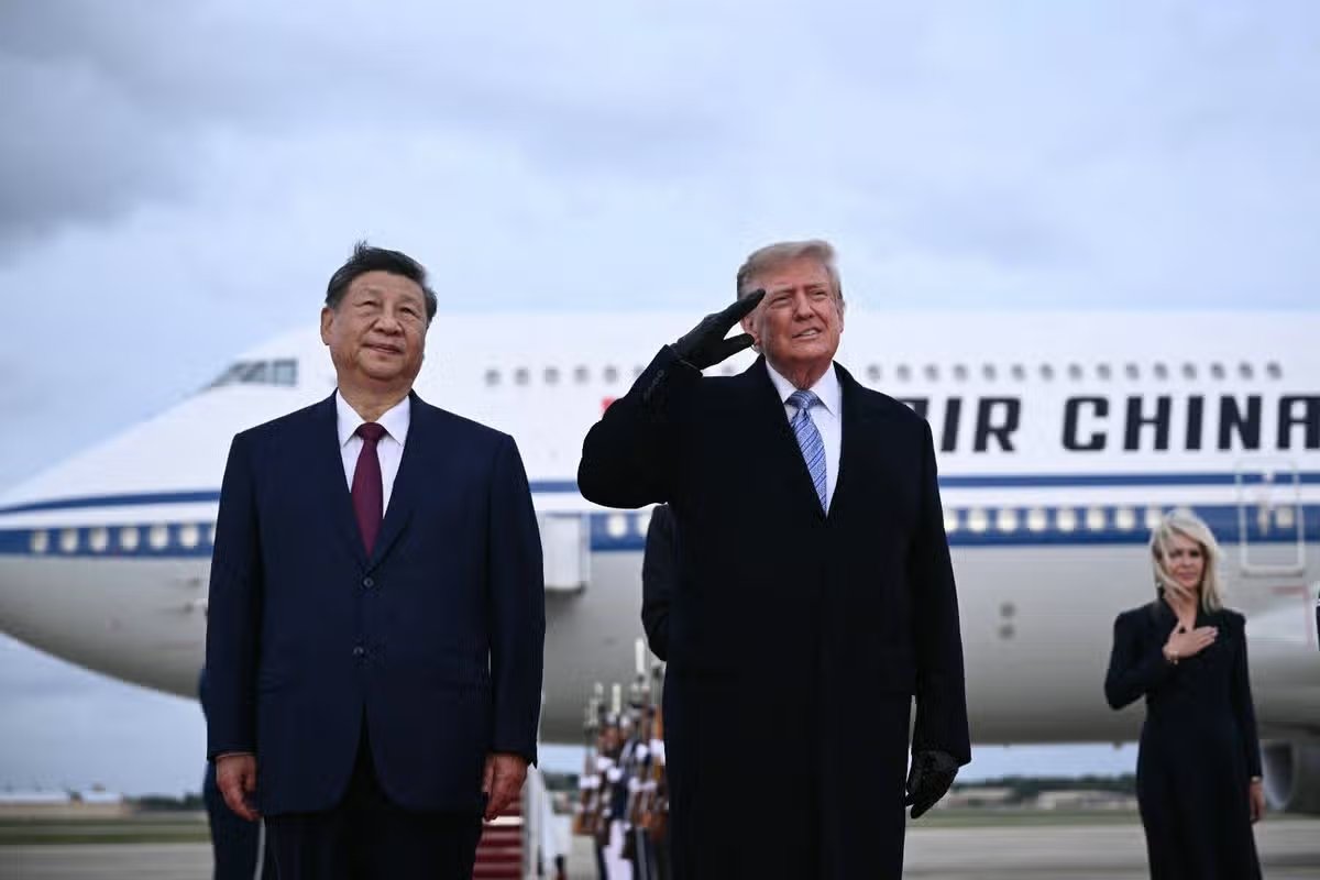 El presidente Donald Trump y el presidente Xi Jinping