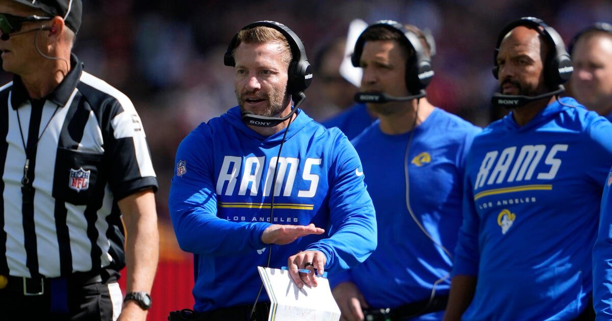 La apuesta de viaje de Sean McVay convierte el primer partido de los Rams en desfase horario