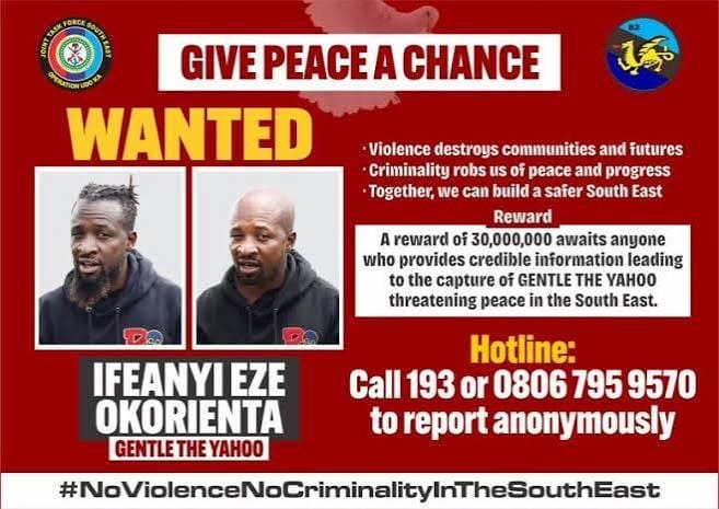 Nigeria ofrece una recompensa de 30 millones de libras esterlinas por el comandante separatista ‘Gentle the Yahoo’, lo que genera una marcada división regional