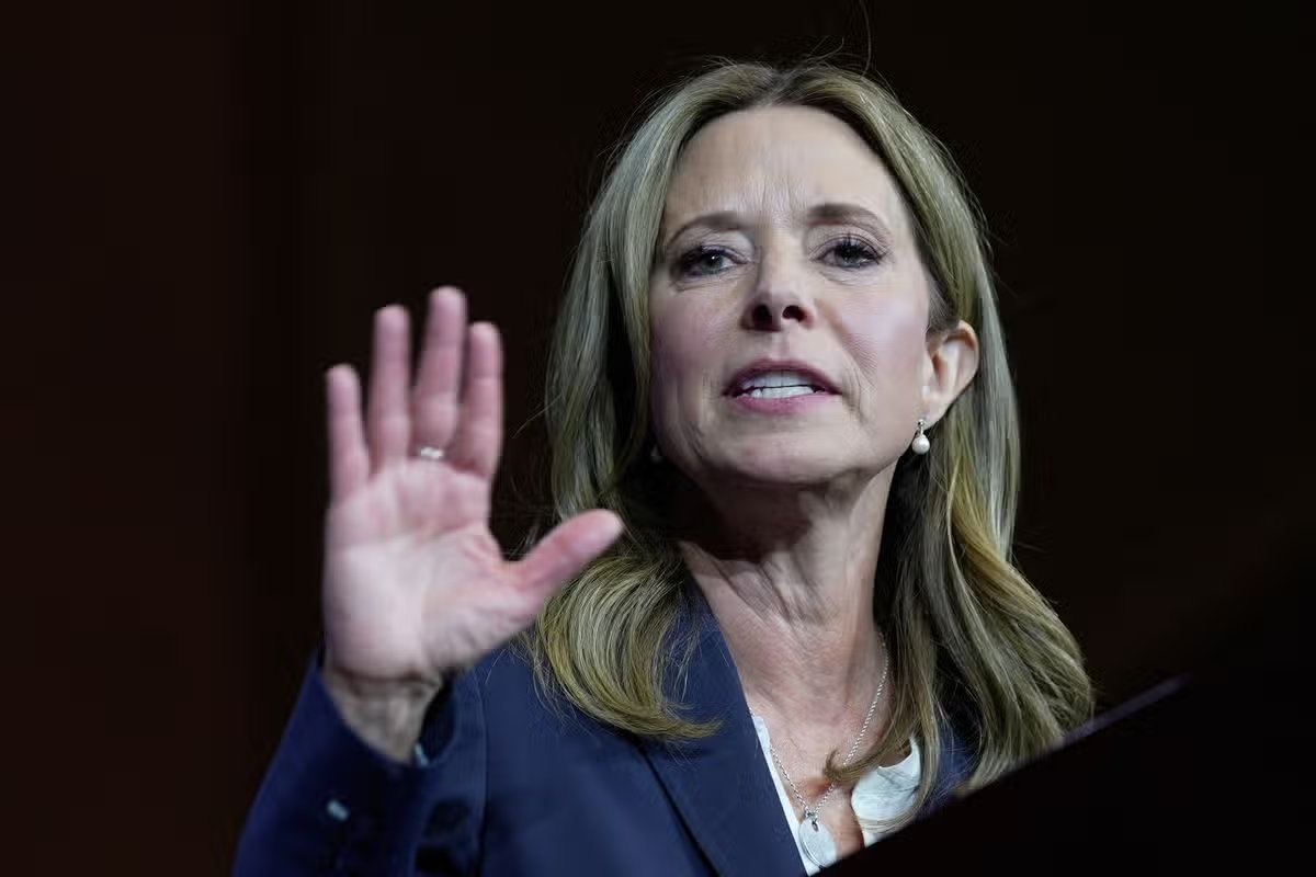 La candidata demócrata a gobernadora de Ohio, Amy Acton, habla durante un mitin de campaña en Cleveland, el sábado 24 de octubre de 2026.