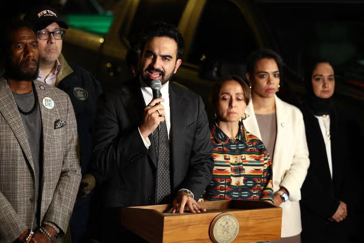 El alcalde de la ciudad de Nueva York, Zoran Mamdani, actualiza a la prensa sobre el tiroteo del Servicio de Inmigración y Control de Aduanas.