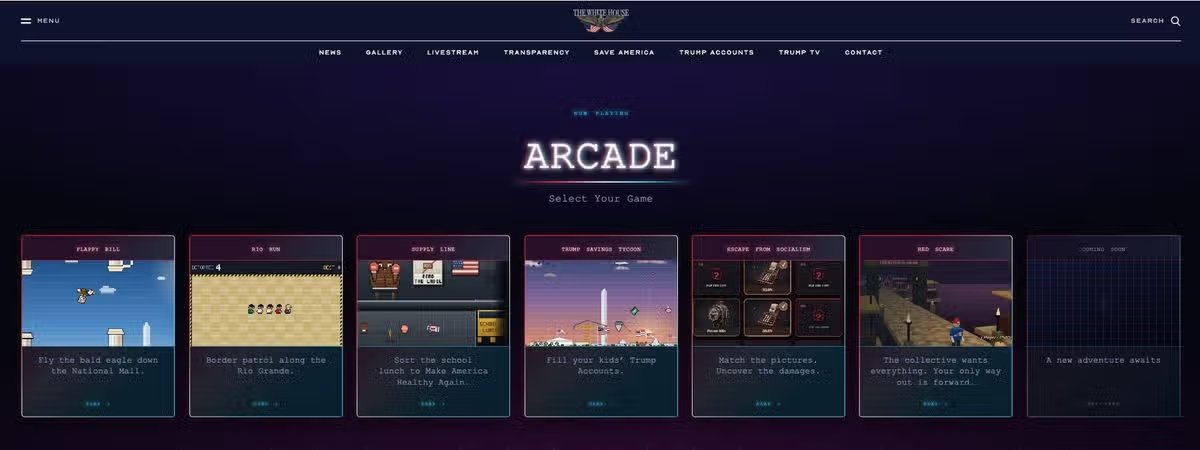 La Casa Blanca lanza un 'patético' juego de arcade