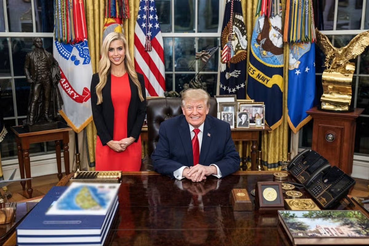 Katie Zacharias y Donald Trump