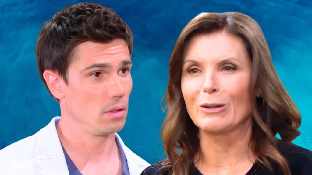 El atrevido y el bello: John "finlandés" Finnegan (Tanner Novlan) como Sheila Carter (Kimberlin Brown) 
