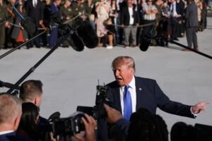 La extraña marca en el rostro de Donald Trump lo
