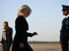 Natalie Happ fue la primera en unirse a Trump en el Air Force One, pero el presidente se olvidó de saludar